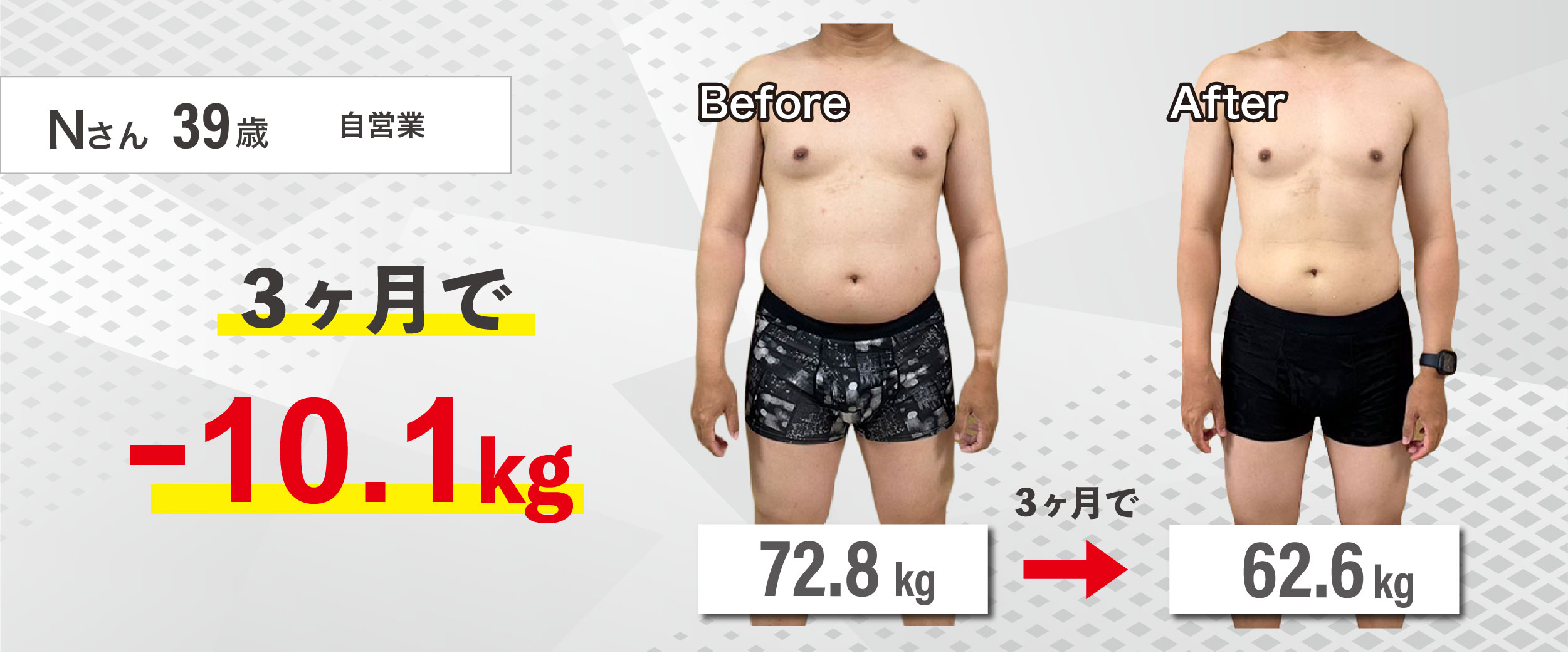 PUMP GYM利用者のBeforeとAfter