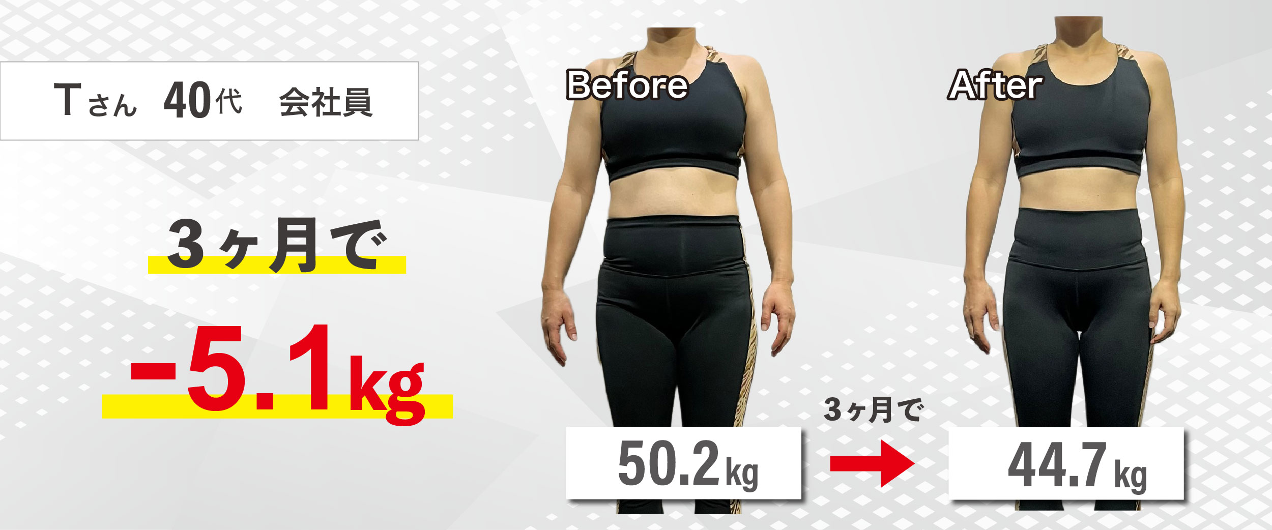 PUMP GYM利用者のBeforeとAfter